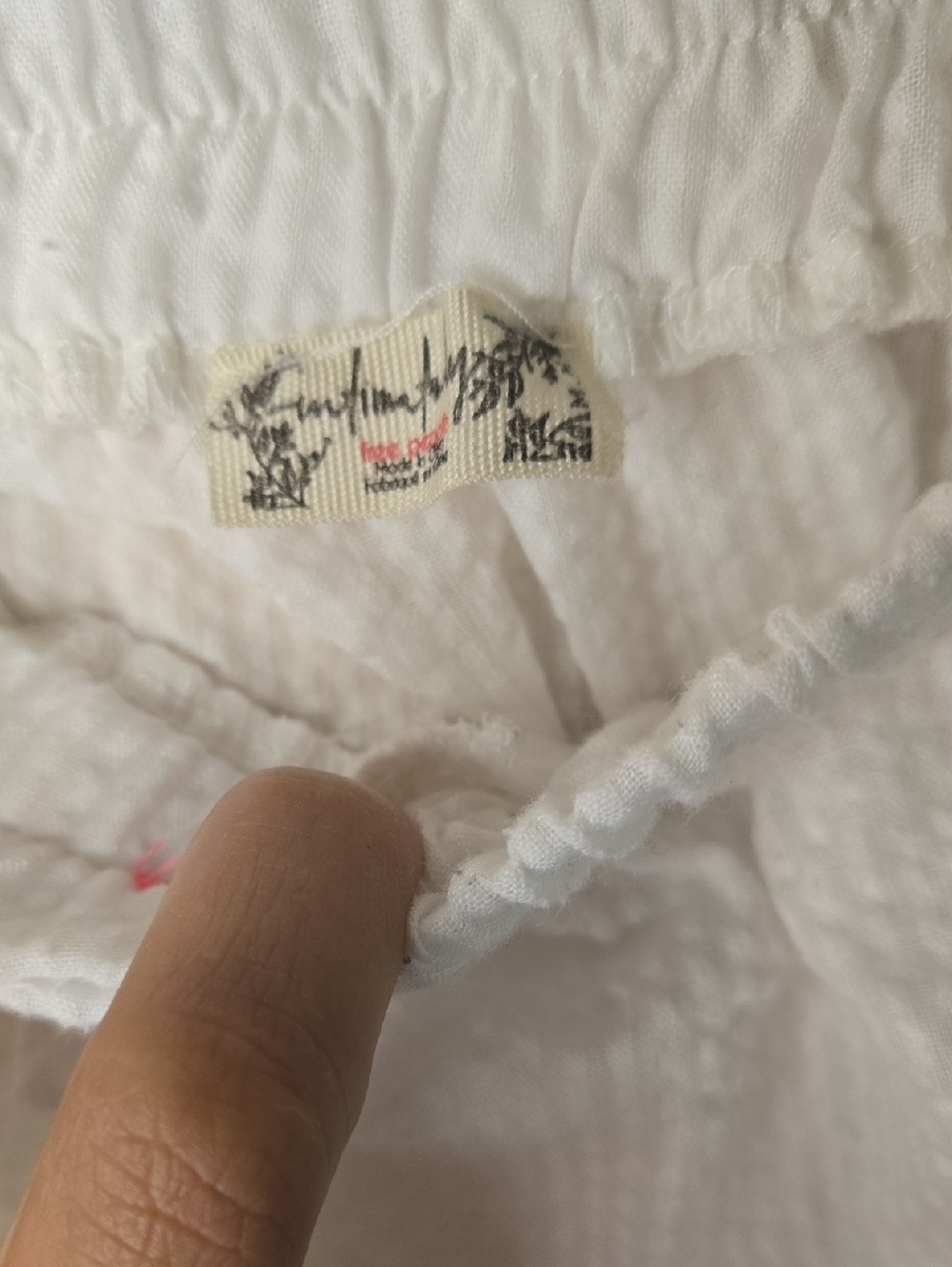 Intimately Free People White Seersucker Boxer Shorts Lounge Medium - Picture 5 of 7